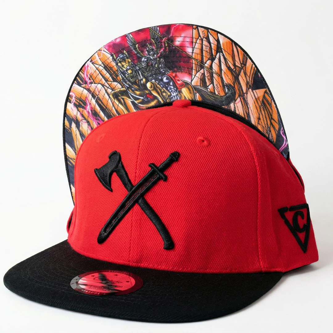 Winged Hussar Snapback - Red/Black - Image 6