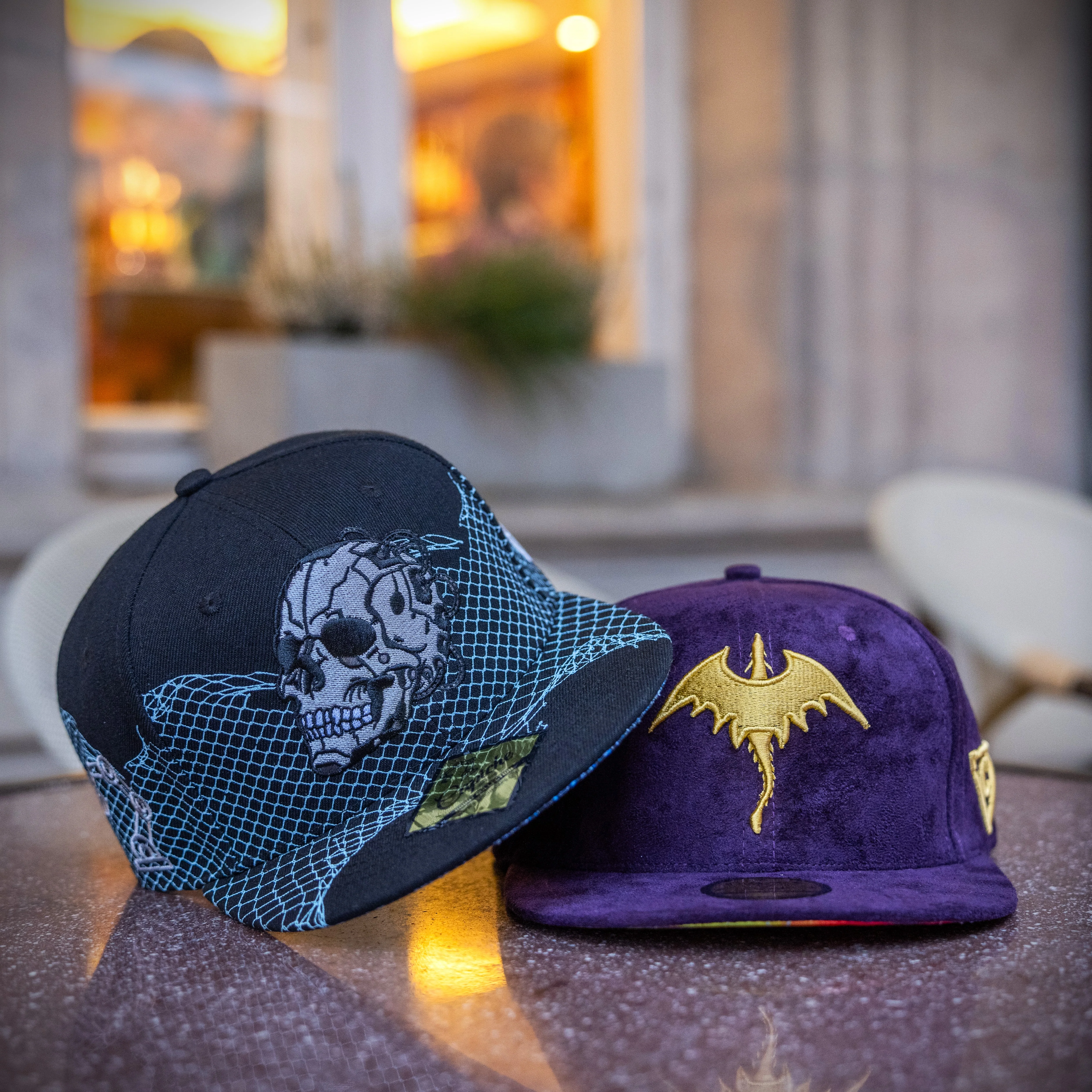 Yellow Dragon Snapback - Purple Suede - Image 12