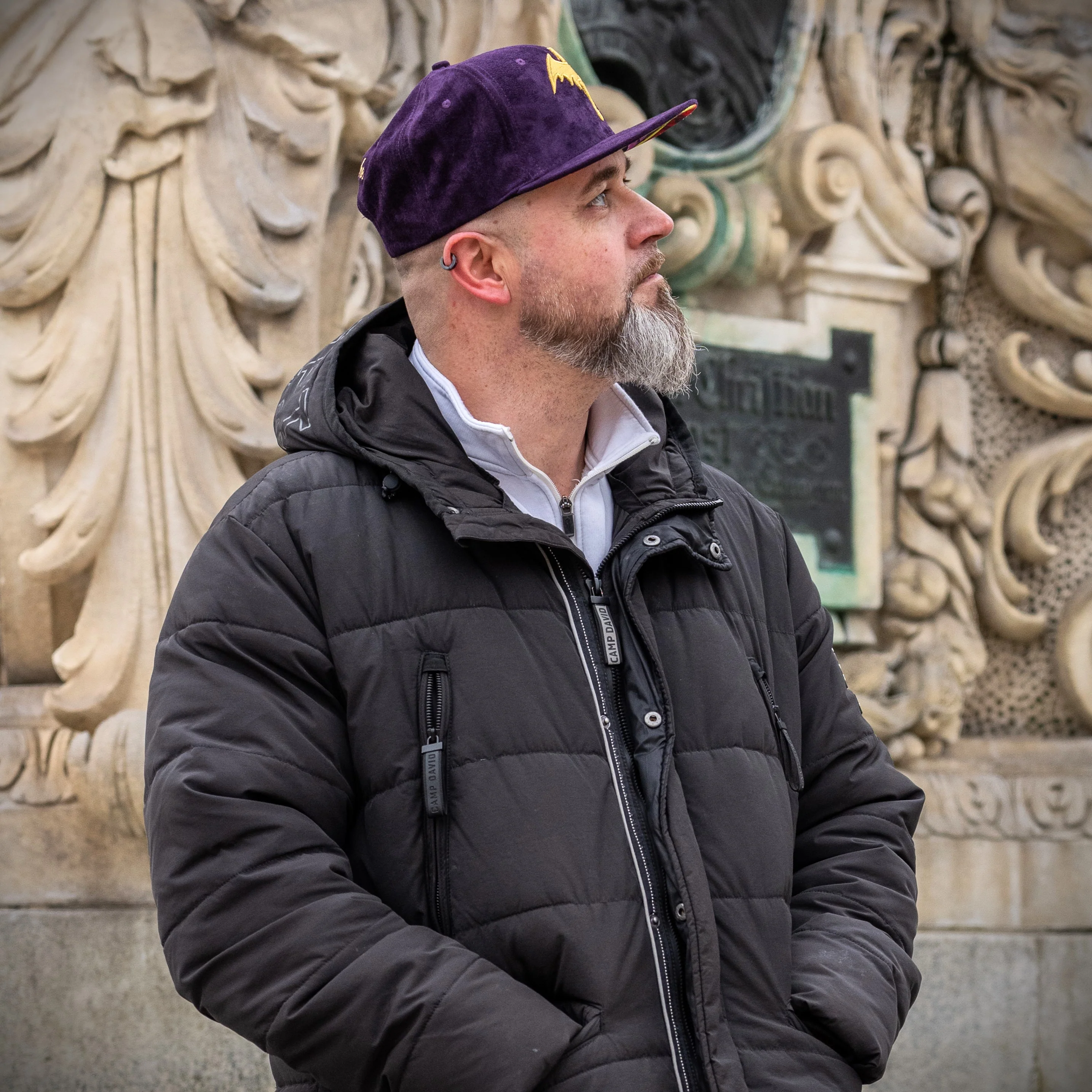 Yellow Dragon Snapback - Purple Suede - Image 8