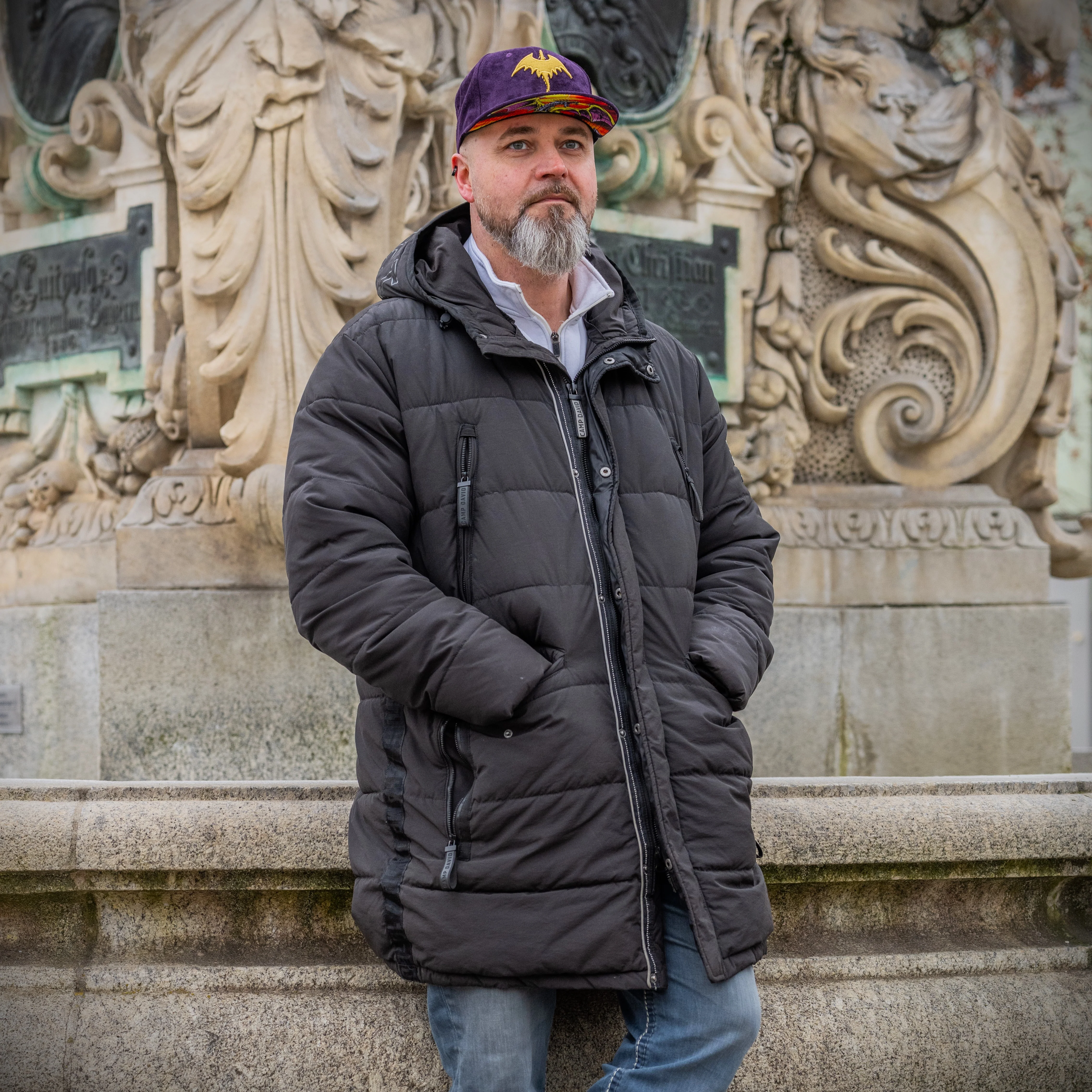 Yellow Dragon Snapback - Purple Suede - Image 9