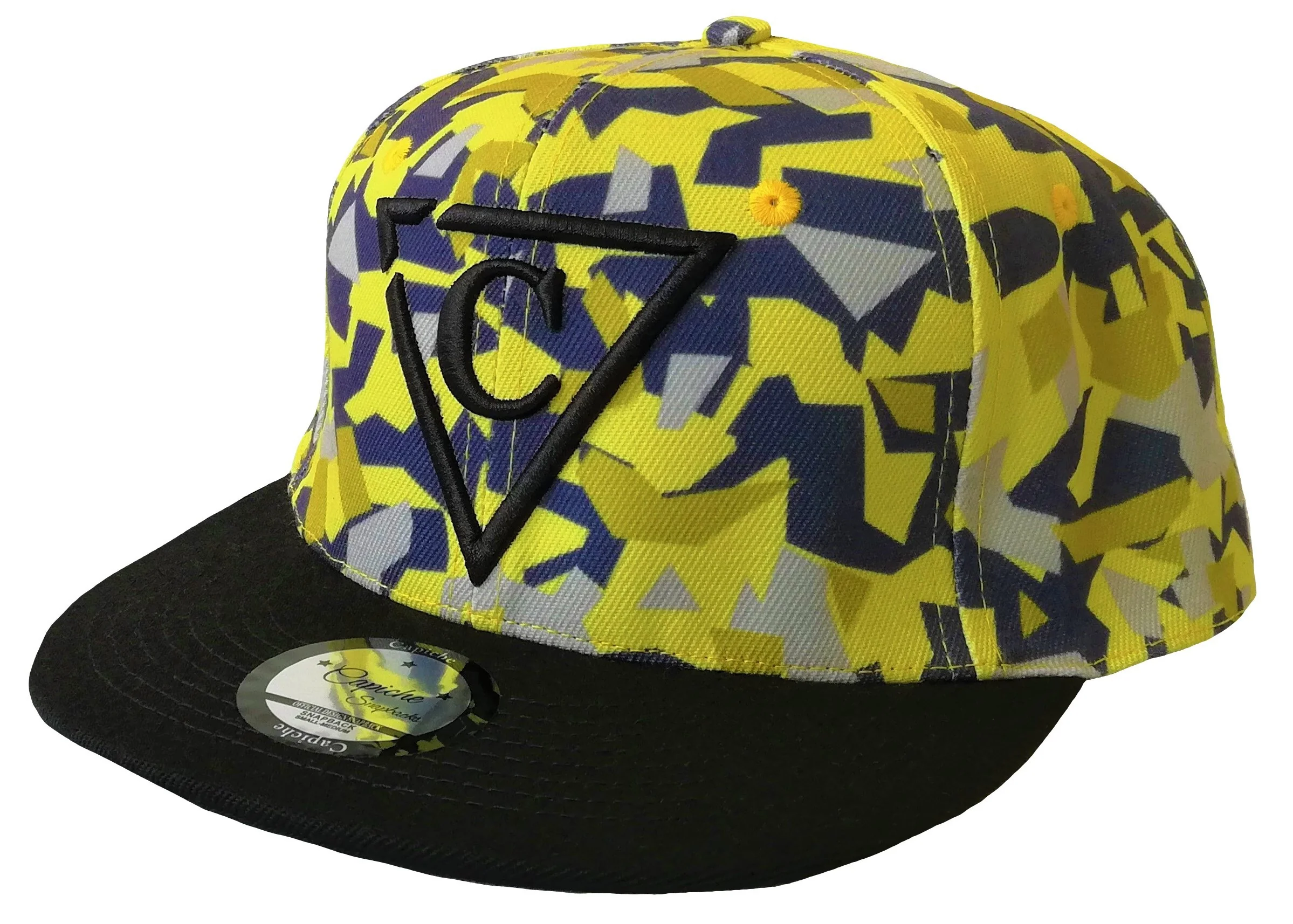 Yellow Polygon Snapback