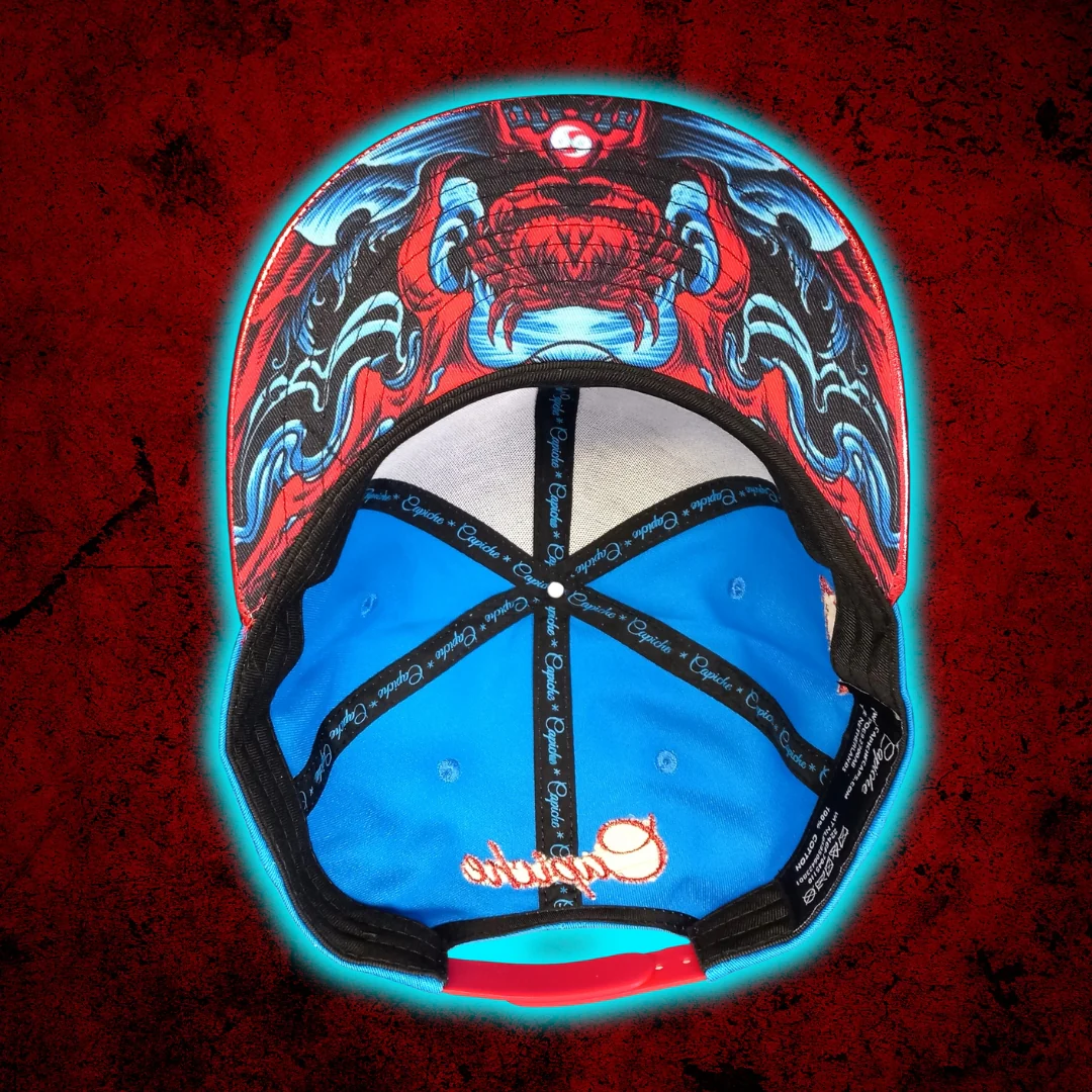 Zodiac Cancer Snapback - Blue/Red Crackling Metallic - Image 12