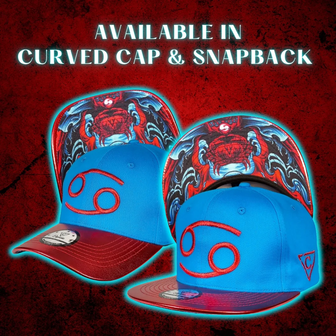 Zodiac Cancer Snapback - Blue/Red Crackling Metallic - Image 16