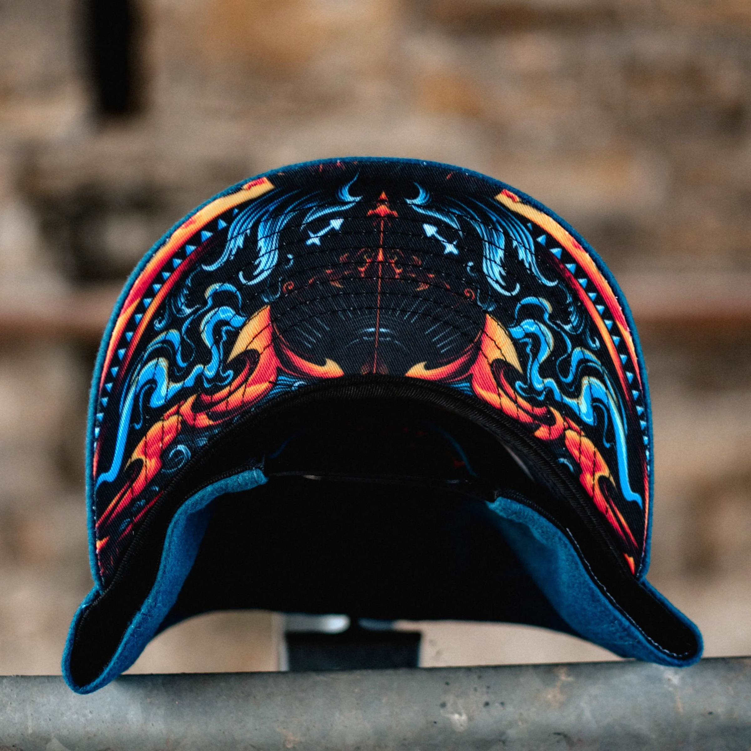Zodiac Sagittarius Snapback - Petrol Blue Felt - Image 5