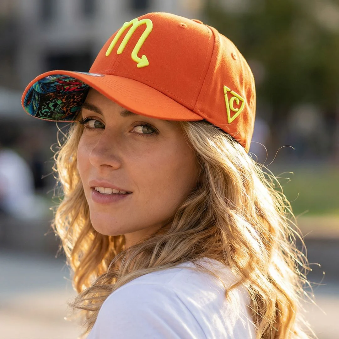 Zodiac Scorpio Curved Cap - COLOR-CHANGING Red/Orange - Image 4