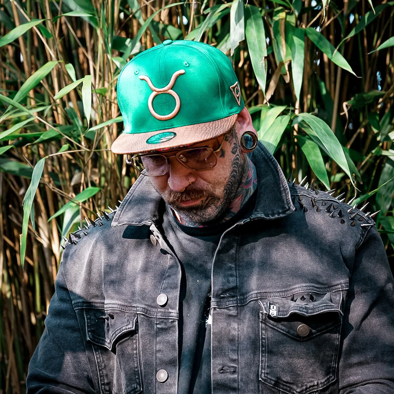 Horoscope Taurus Snapback - Green/Brown Faux Leather - Image 6