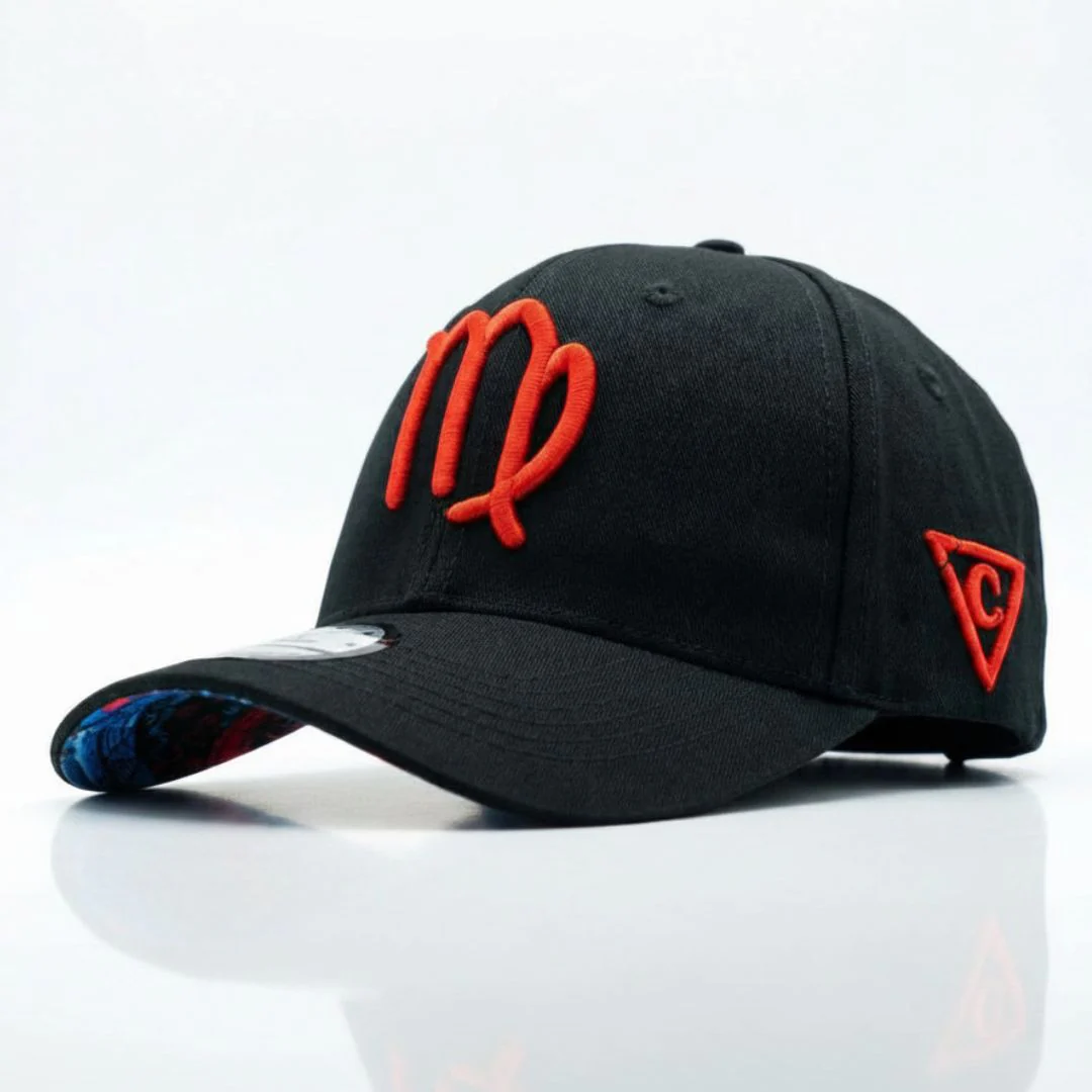 Zodiac Virgo Curved Cap - Black/Red - Image 3