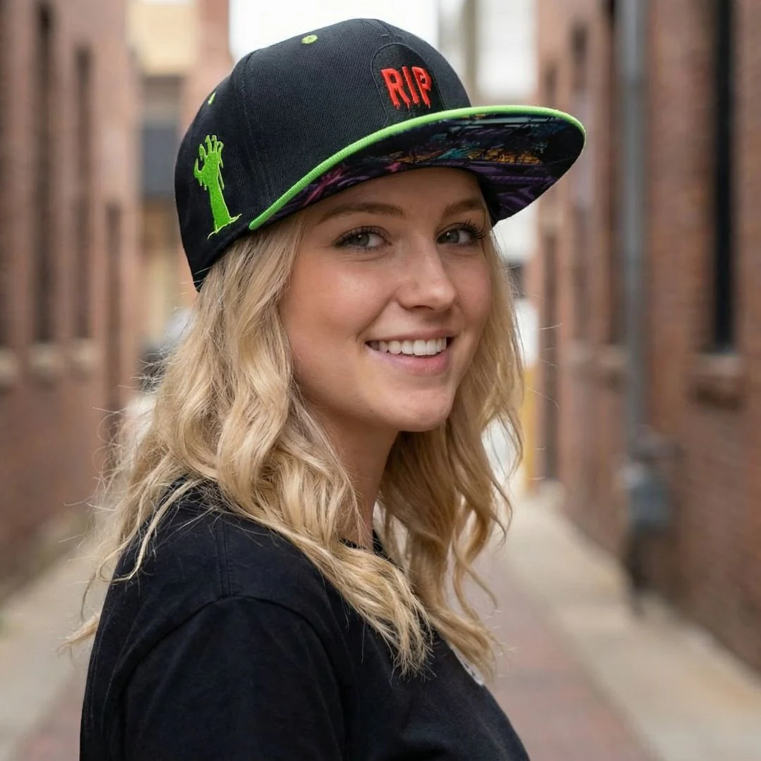 Zombie Attack Snapback - Black/Neon Green - Image 10