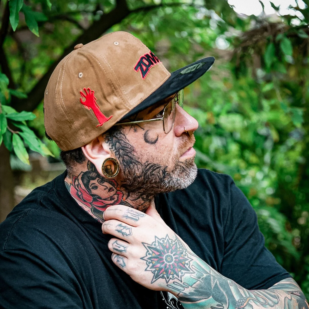 Zombie Snapback - Brown Suede/Black Suede - Image 6